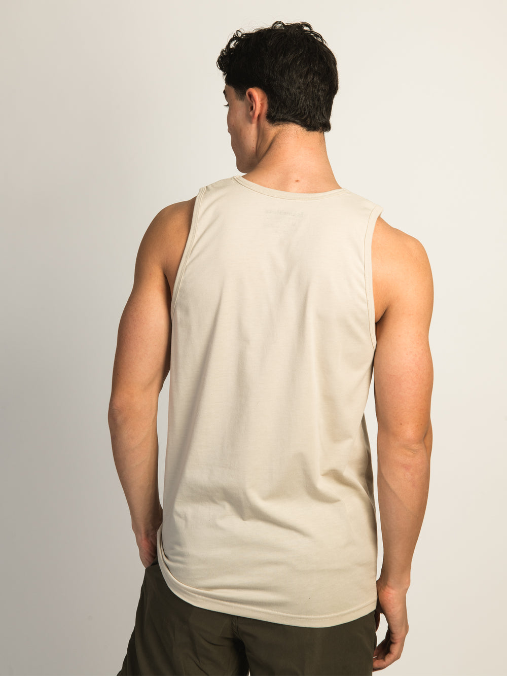 ISLAND HAZE BEER EMBROIDERED TANK TOP - TAUPE