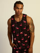 KOLBY KOLBY SWIM FLAMINGO TANK TOP - BLACK - Boathouse