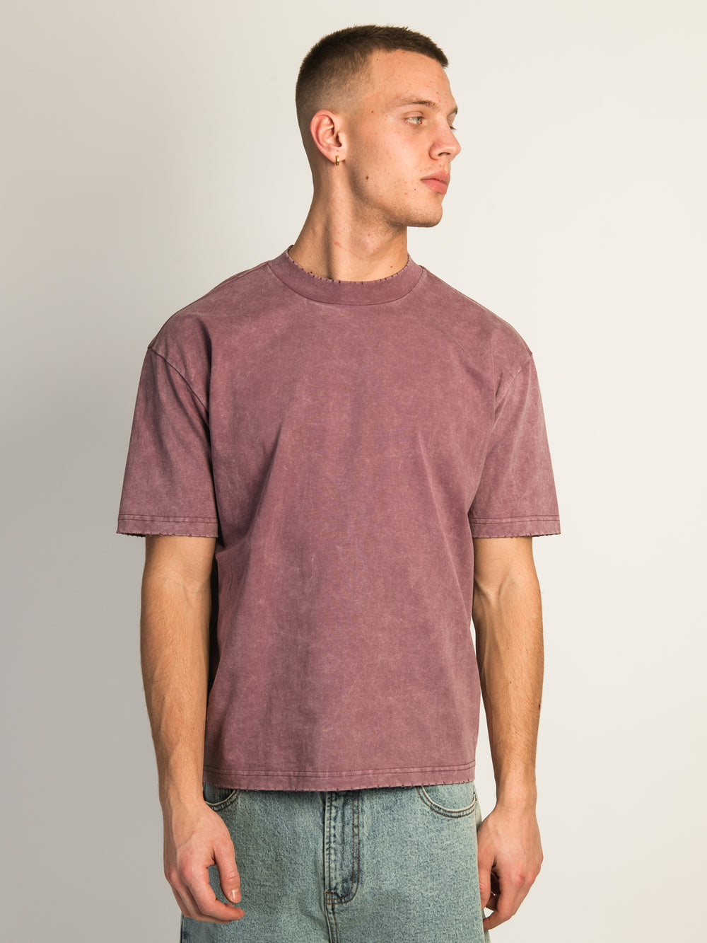 KOLBY HEAVYWEIGHT T-SHIRT - PEBBLE
