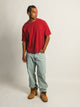 KOLBY SHORT CUT KNIT TEE- CRANBERRY