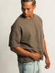 KOLBY SHORT CUT KNIT TEE- IRON