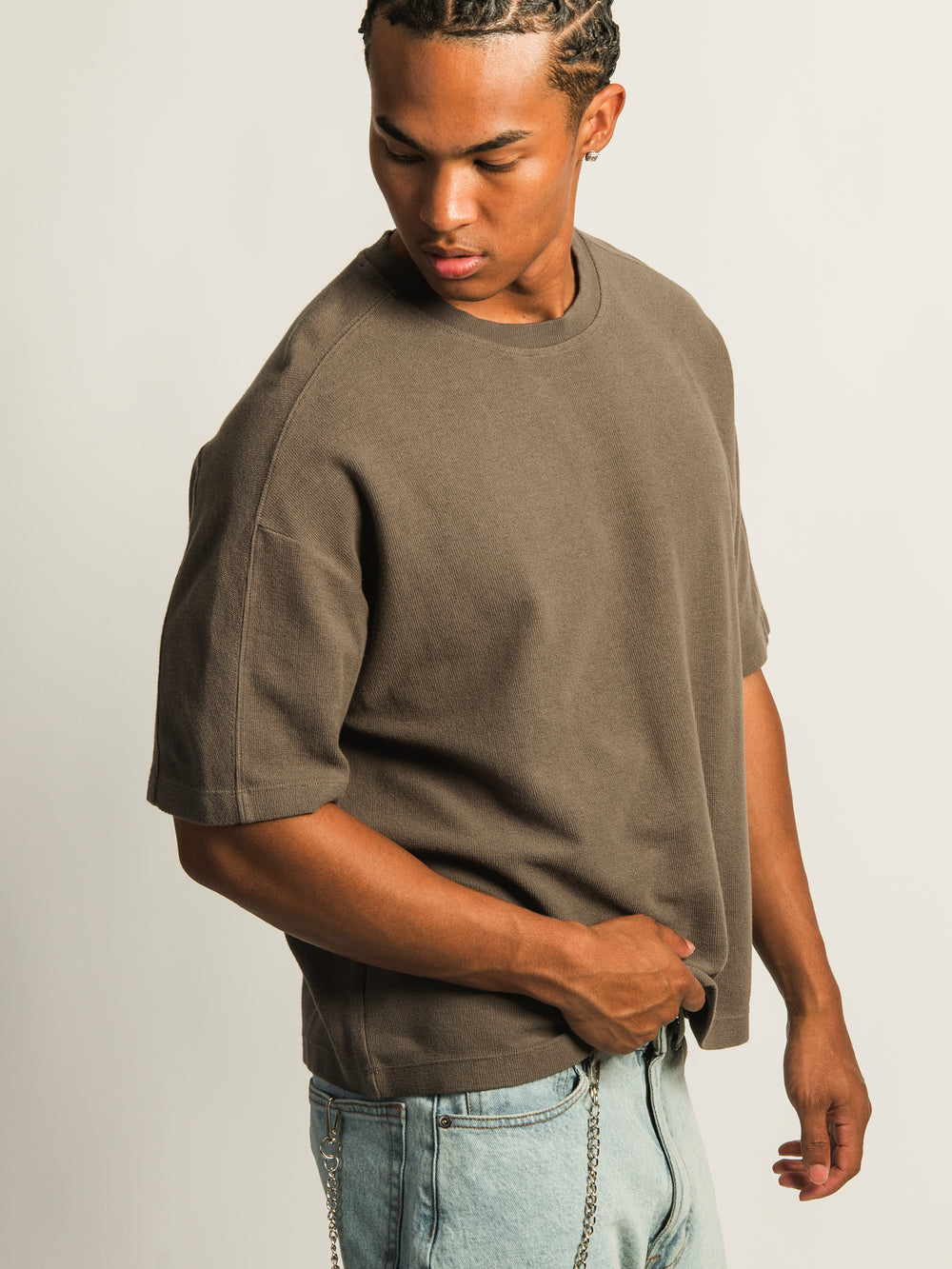 T-SHIRT COURT KOLBY KNIT - IRON