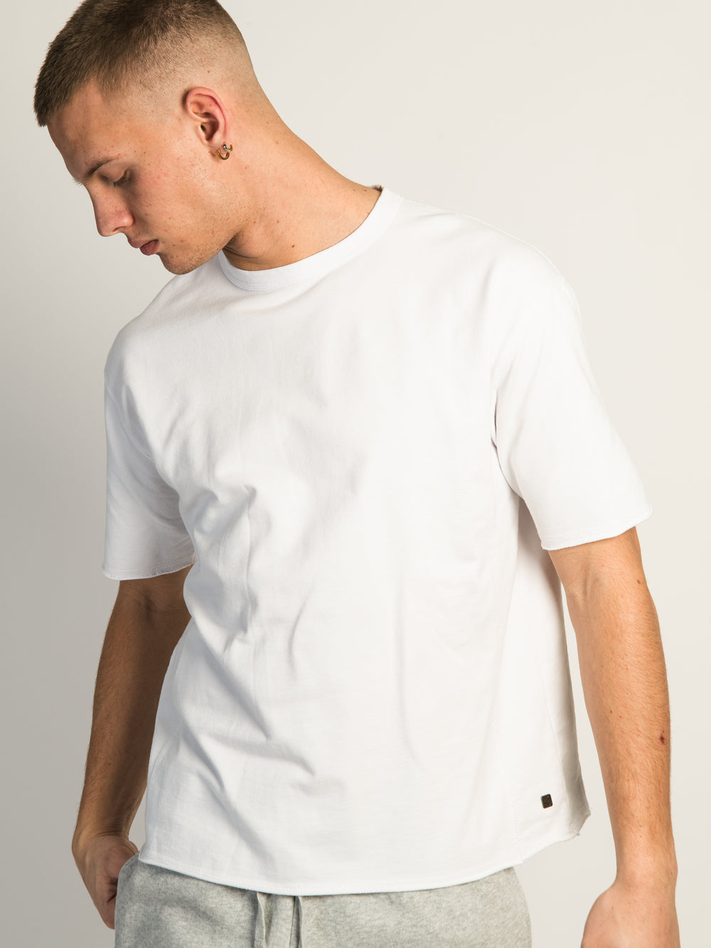 KOLBY OVERSIZED FRENCH TERRY TEE - BLANC