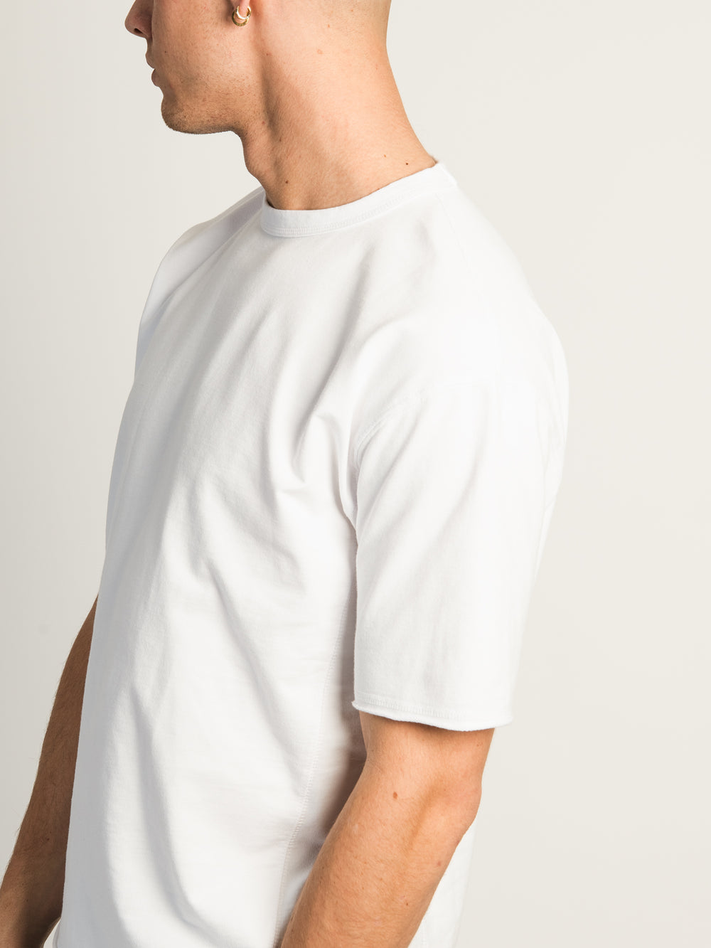 KOLBY OVERSIZED FRENCH TERRY TEE - WHITE