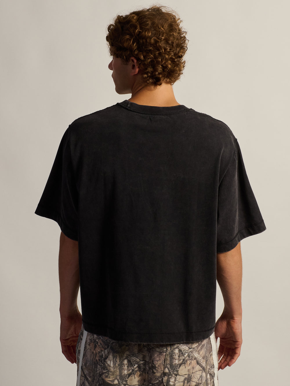 T-SHIRT POIDS LOURD COURT KOLBY - NOIR