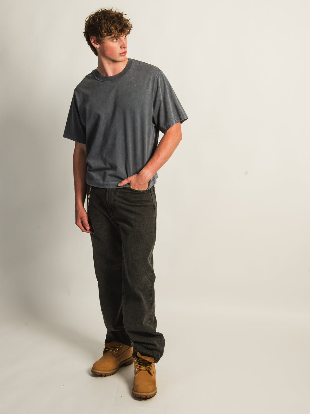 KOLBY SHORT CUT HEAVYWEIGHT TEE - BLUE