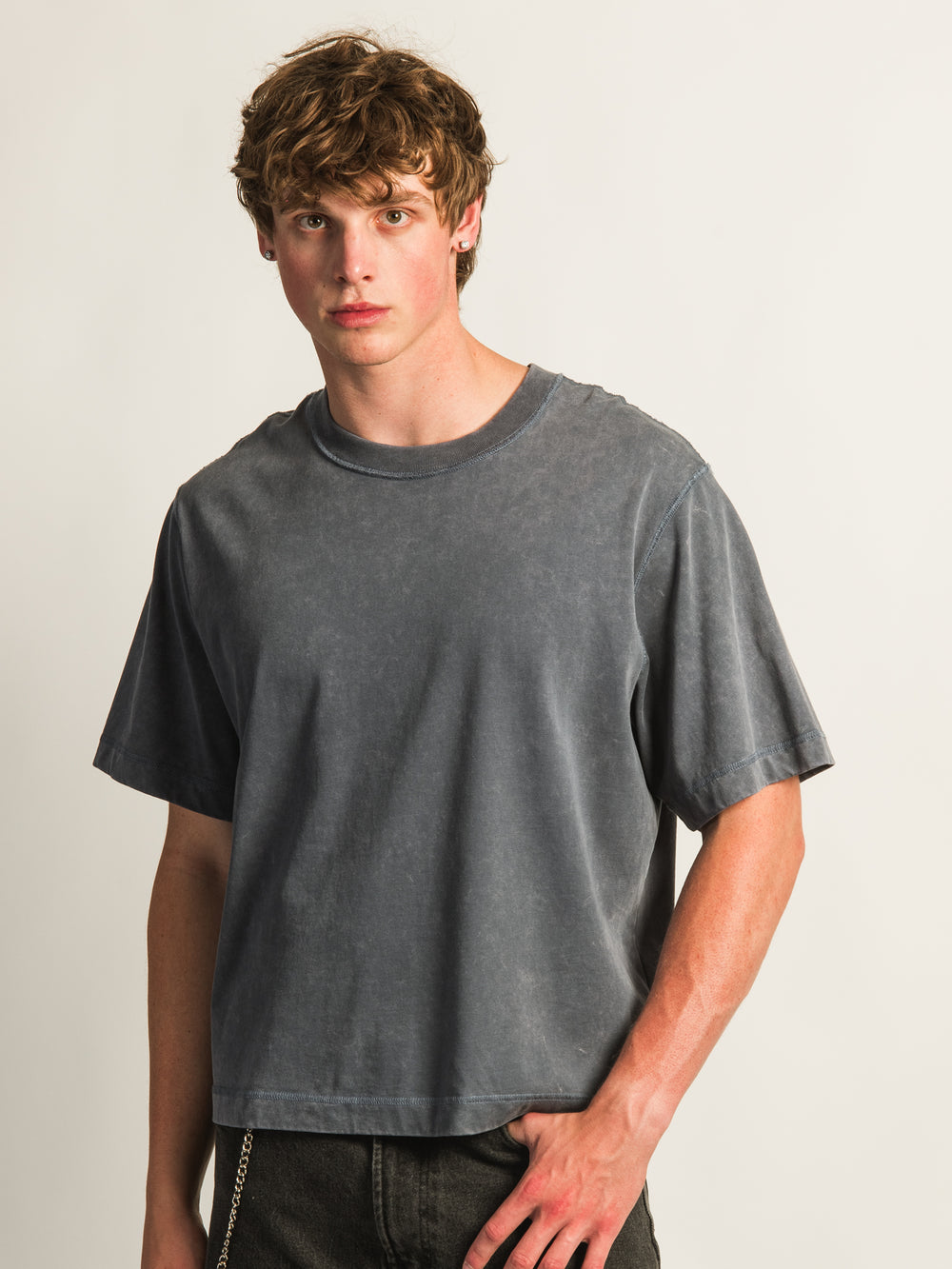 KOLBY SHORT CUT HEAVYWEIGHT TEE - BLUE