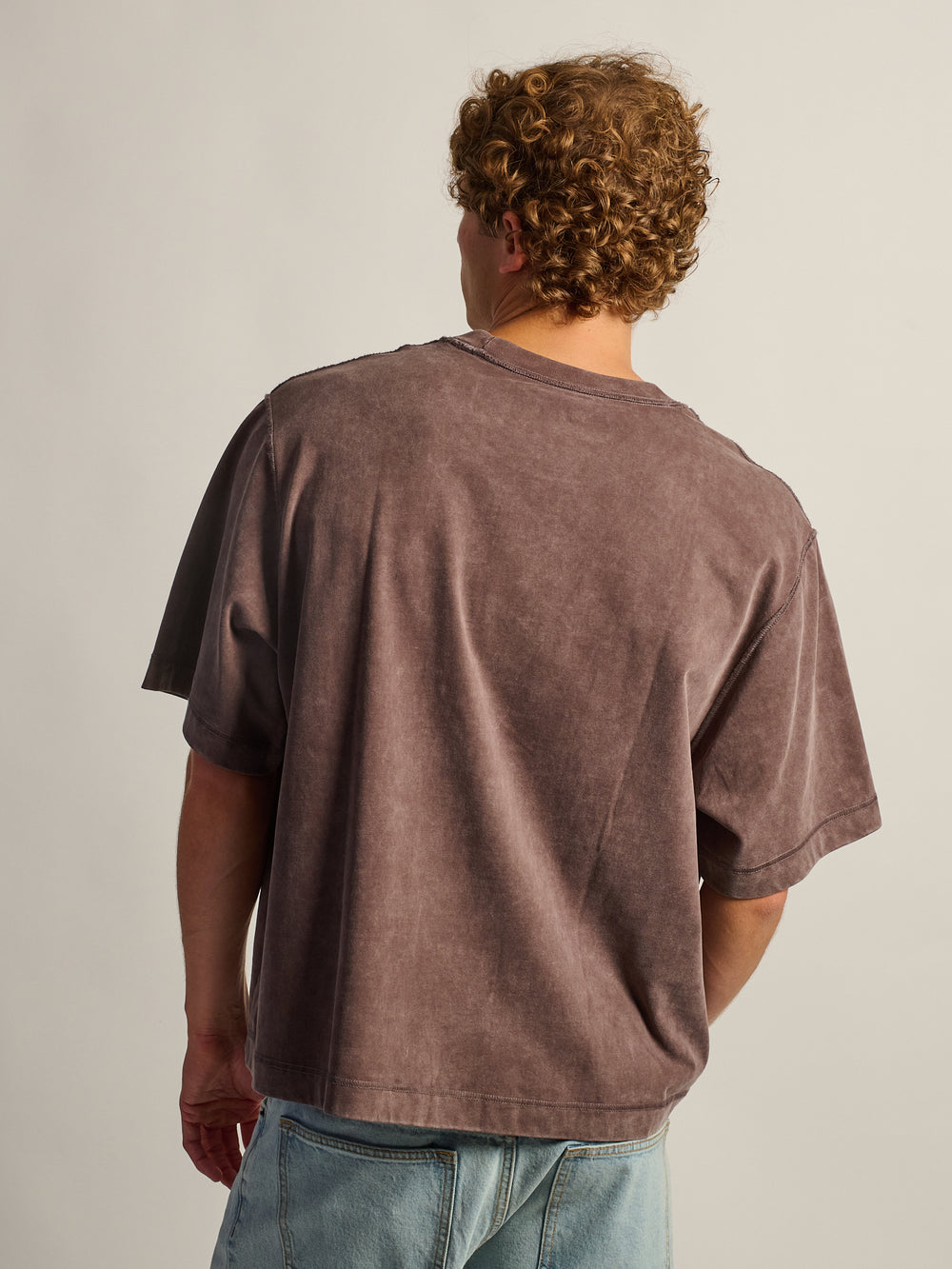 T-SHIRT COURT KOLBY HEAVYWEIGHT - BRUN