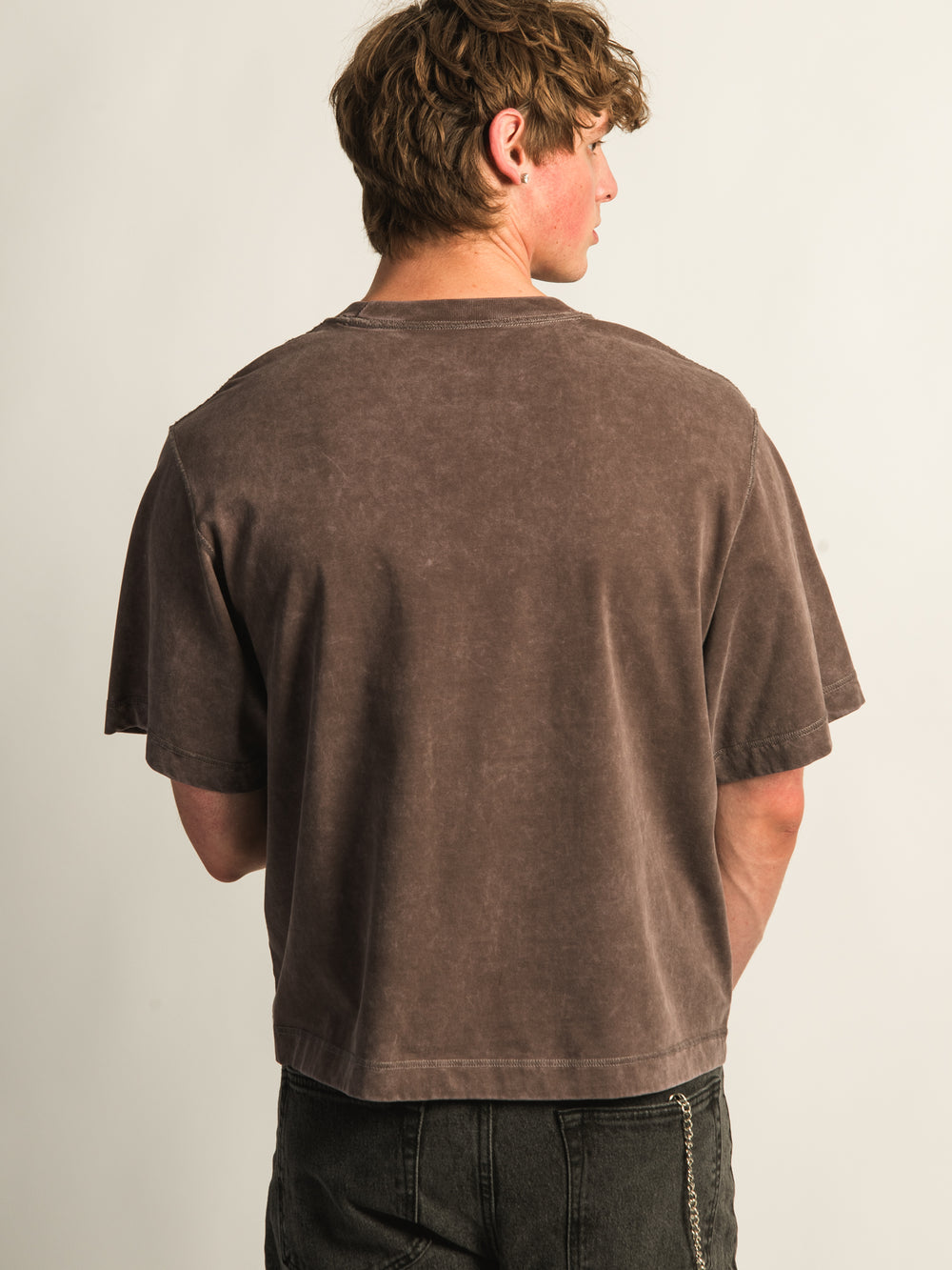KOLBY SHORT CUT HEAVYWEIGHT TEE - BROWN
