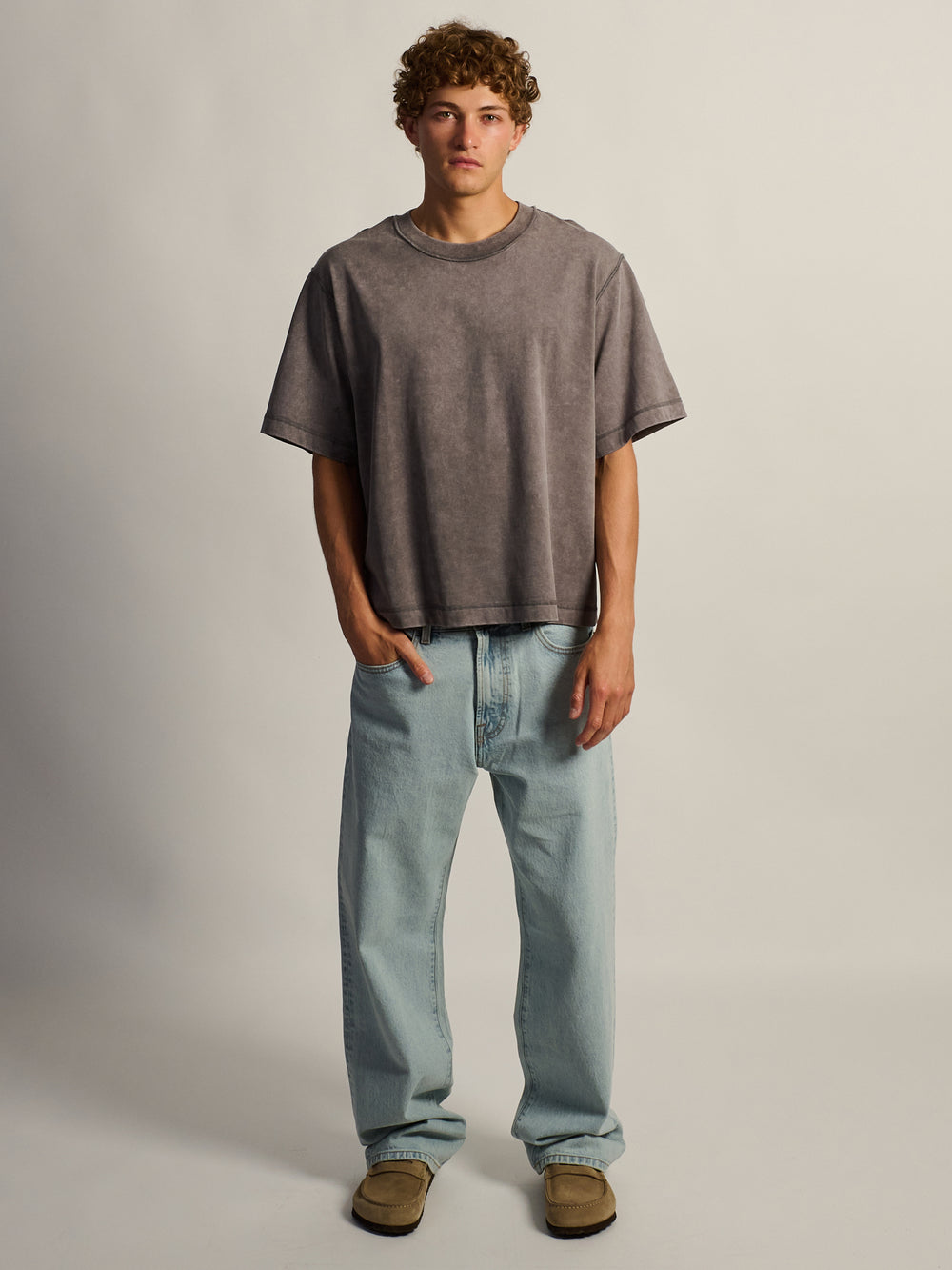 T-SHIRT COURT KOLBY HEAVYWEIGHT - CHARCOAL
