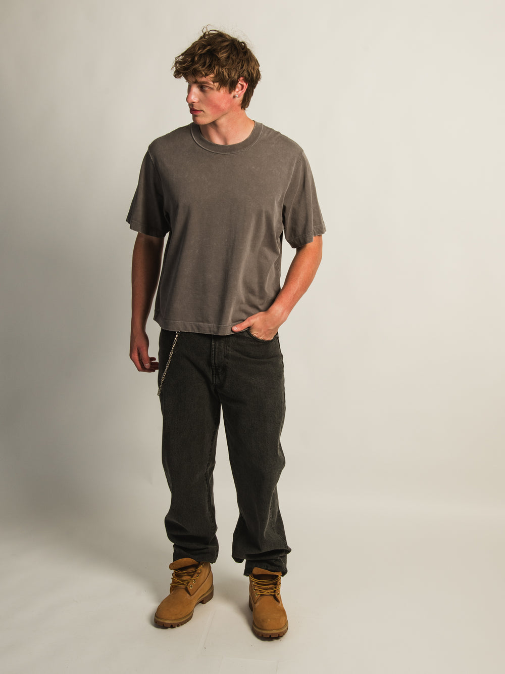 T-SHIRT COURT KOLBY HEAVYWEIGHT - CHARCOAL