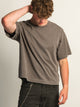 KOLBY SHORT CUT HEAVYWEIGHT TEE - CHARCOAL