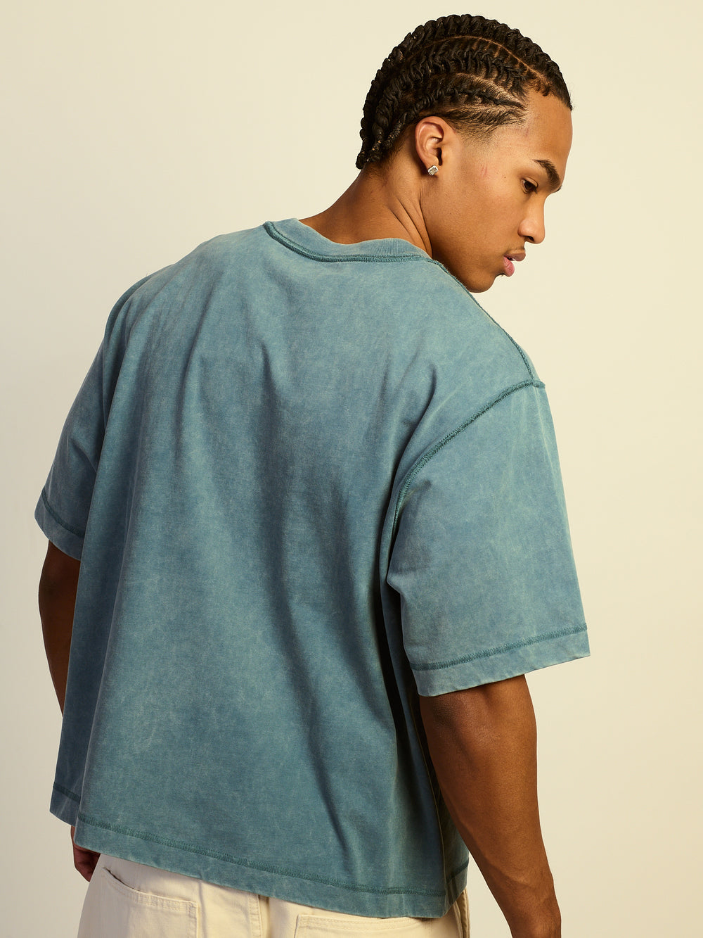 KOLBY SHORT CUT HEAVYWEIGHT TEE - DARK TEAL