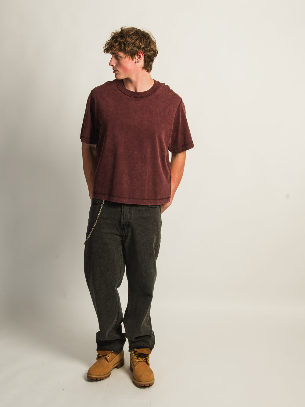 T-SHIRT COURT KOLBY HEAVYWEIGHT - PRUNE