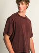 KOLBY SHORT CUT HEAVYWEIGHT TEE - PLUM