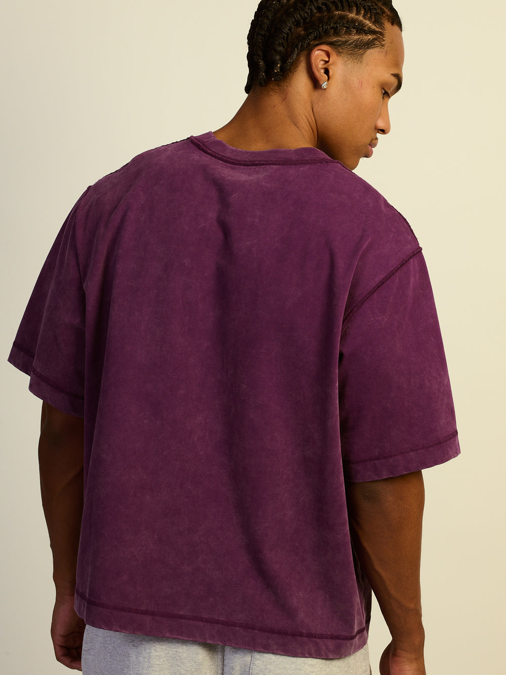 T-SHIRT POIDS LOURD COURT KOLBY – VIOLET