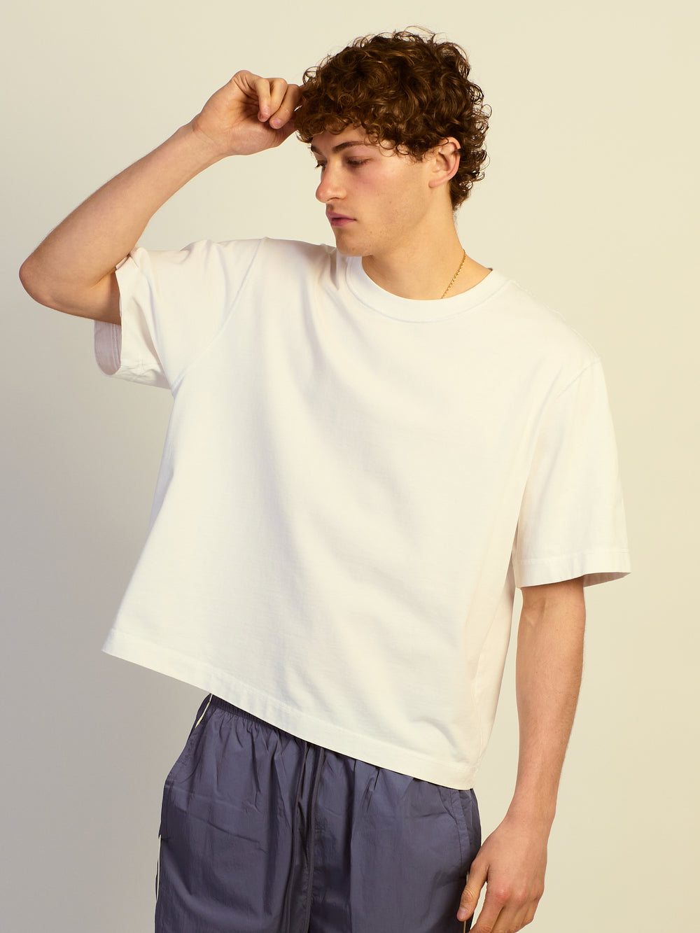 KOLBY SHORT CUT HEAVYWEIGHT TEE - WHITE