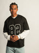 KOLBY FOOTBALL TEE- BLACK