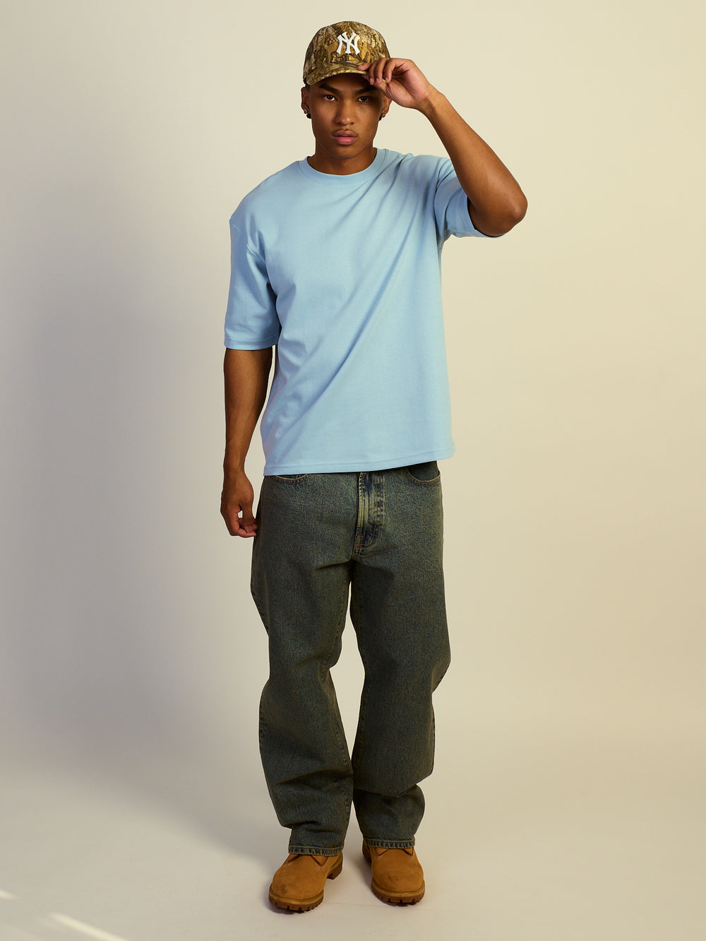 KOLBY KOLBY BOXY FIT TEE - BABY BLUE - Boathouse