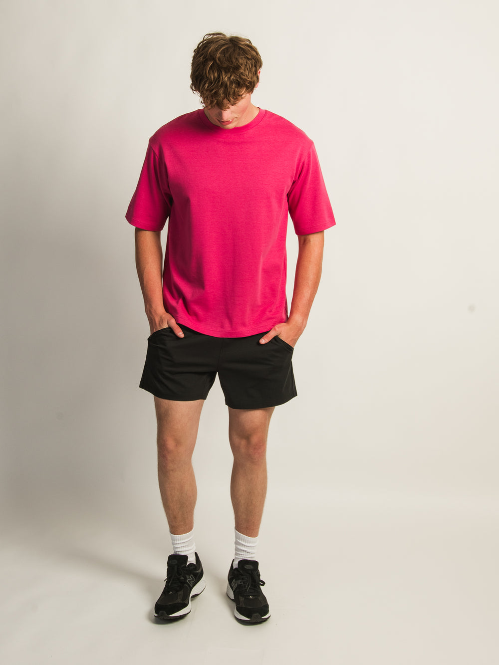 KOLBY KEEP COOL BOXY FIT TEE- BERRY