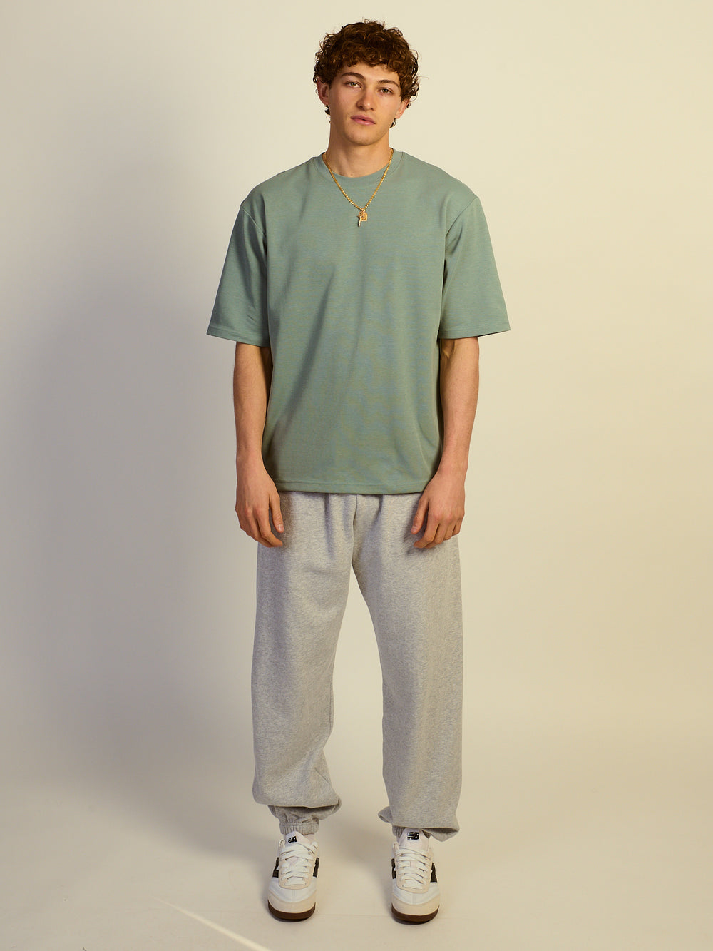 KOLBY BOXY FIT TEE - DARK GREEN