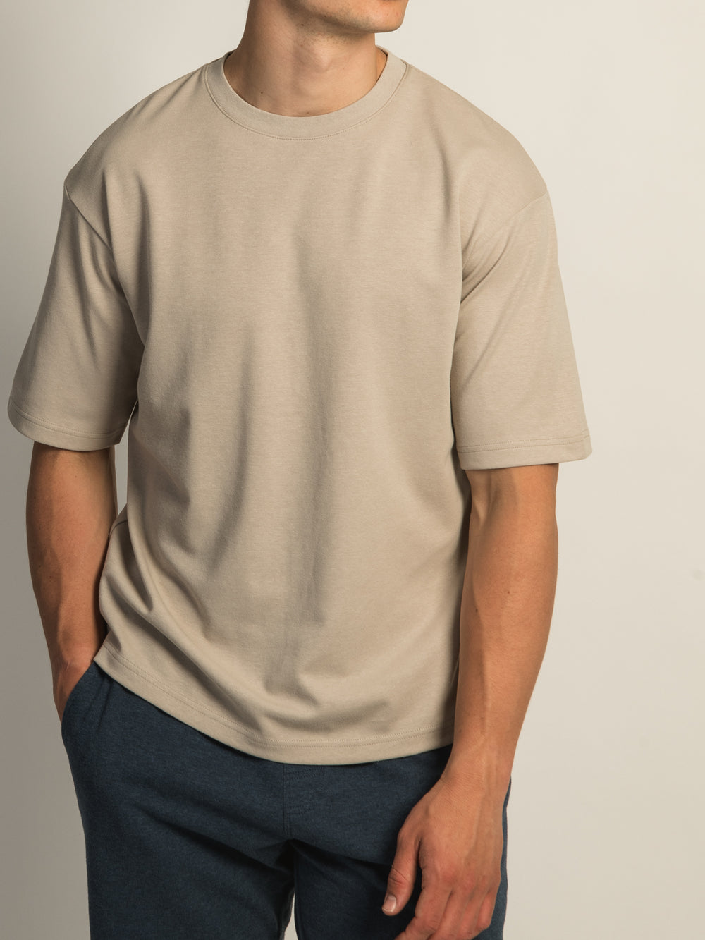 T-SHIRT COUPE BOXY KOLBY KEEP COOL- PEBBLE