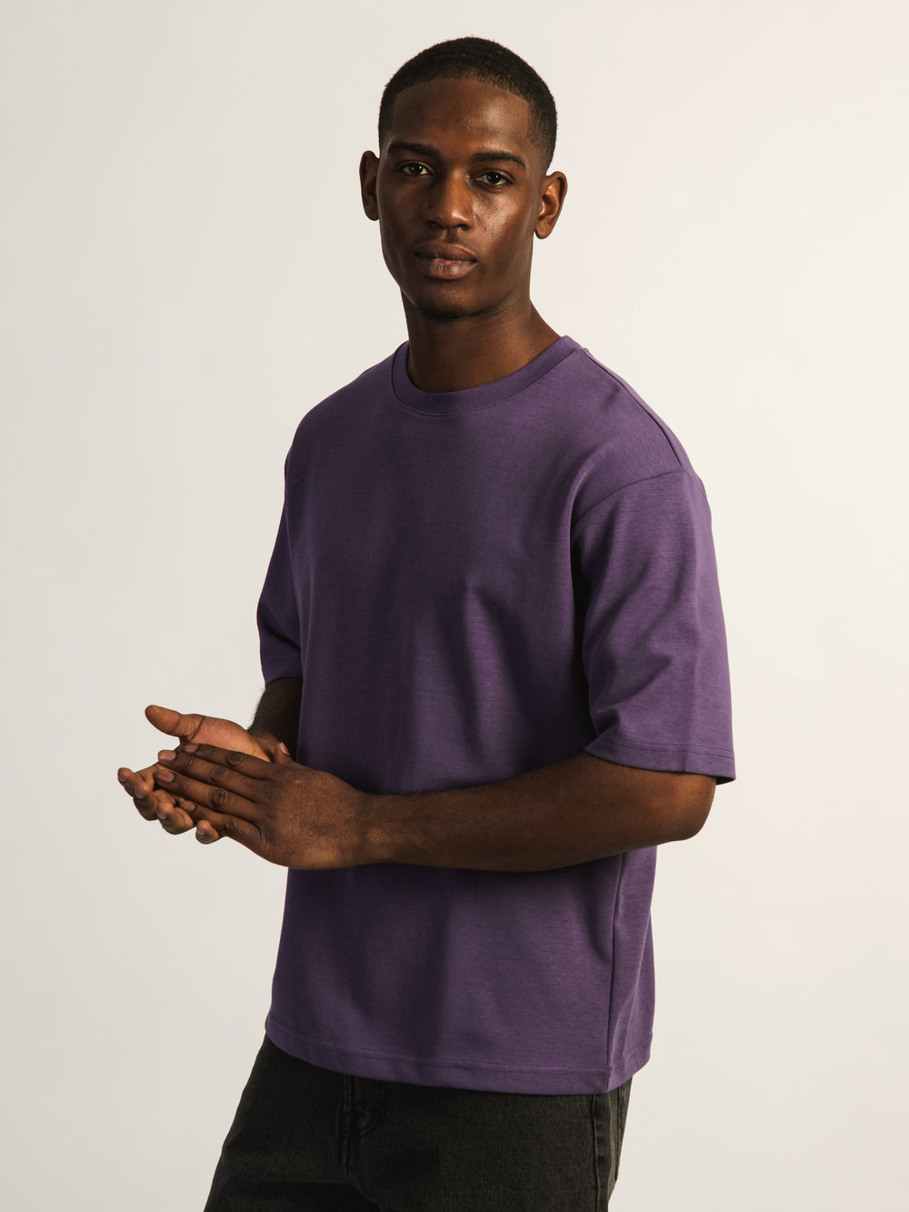 KOLBY KEEP COOL BOXY FIT TEE - PURPLE