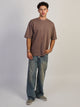 KOLBY BOXY FIT T-SHIRT - BROWN