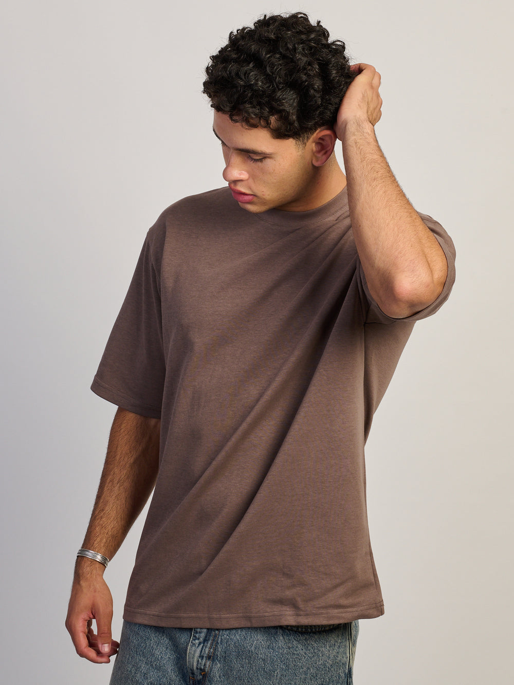 KOLBY BOXY FIT T-SHIRT - BROWN