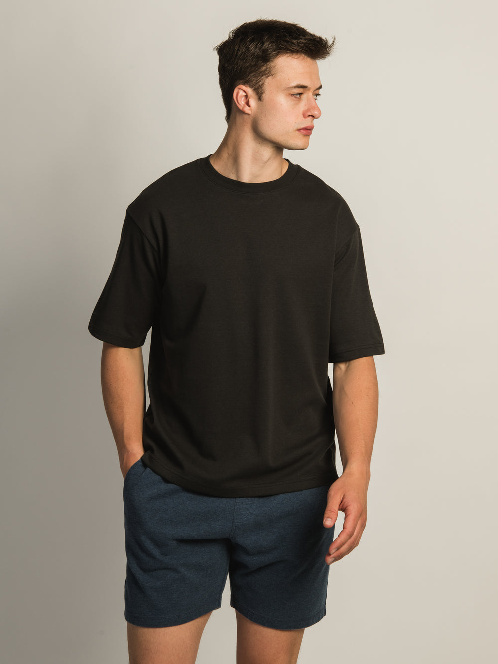 KOLBY KEEP COOL BOXY FIT TEE - BLACK