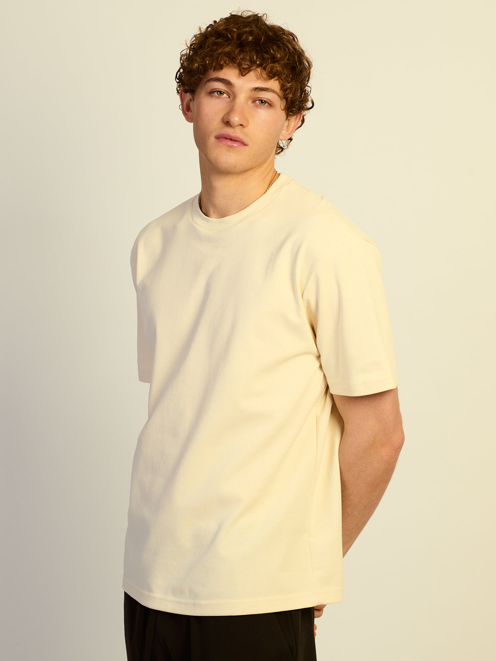 KOLBY RELAXED FIT KEEP COOL TEE - NATURAL