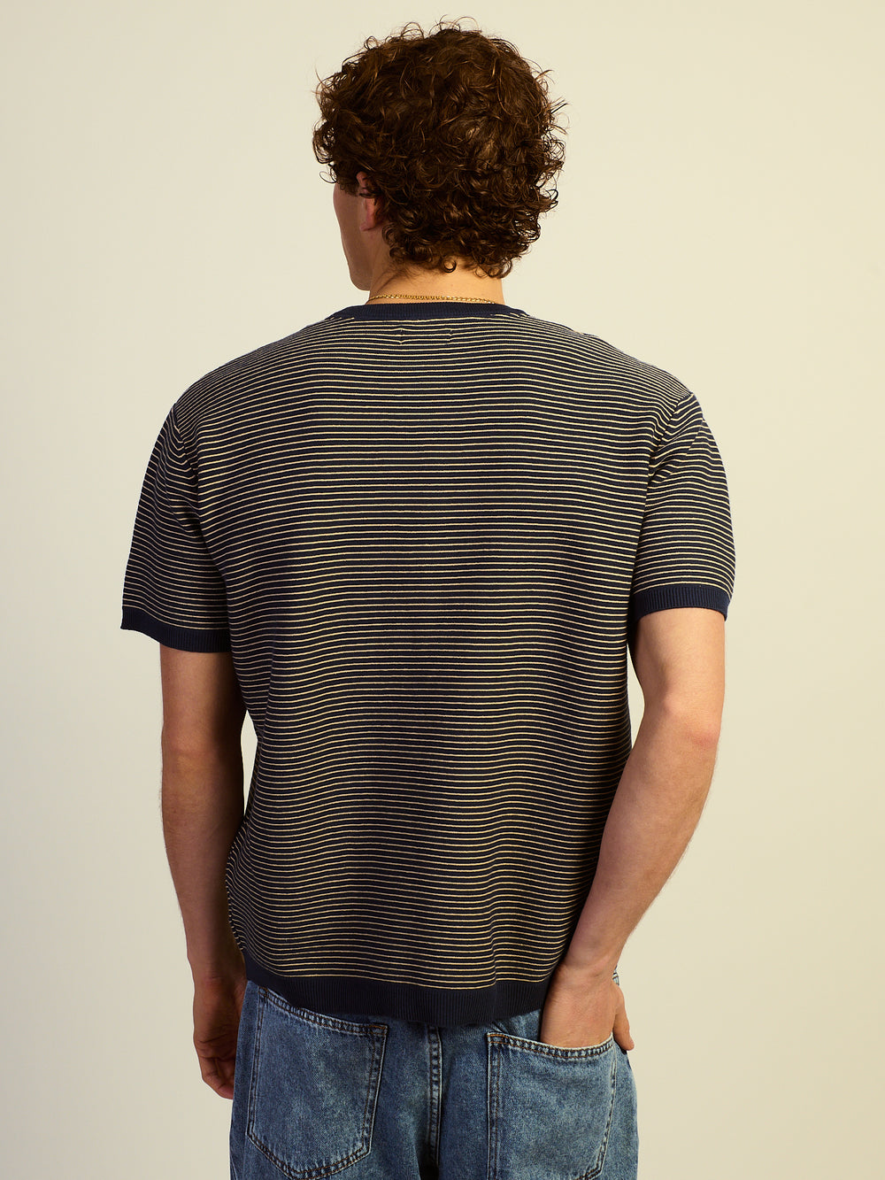 T-SHIRT AMPLE KOLBY KNIT – MARINE
