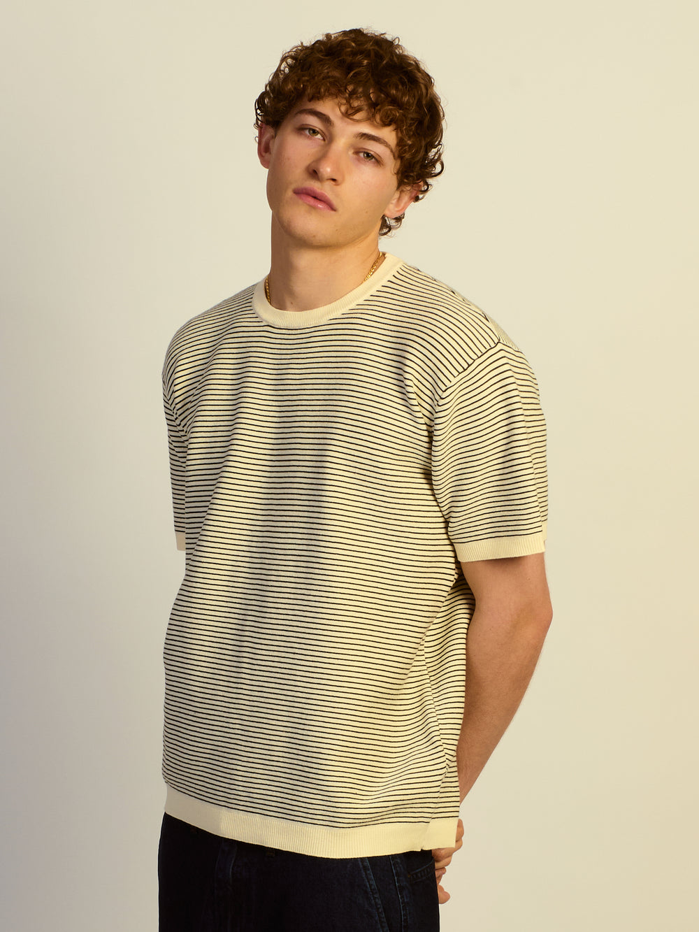 T-SHIRT AMPLE KOLBY KNIT – NATUREL