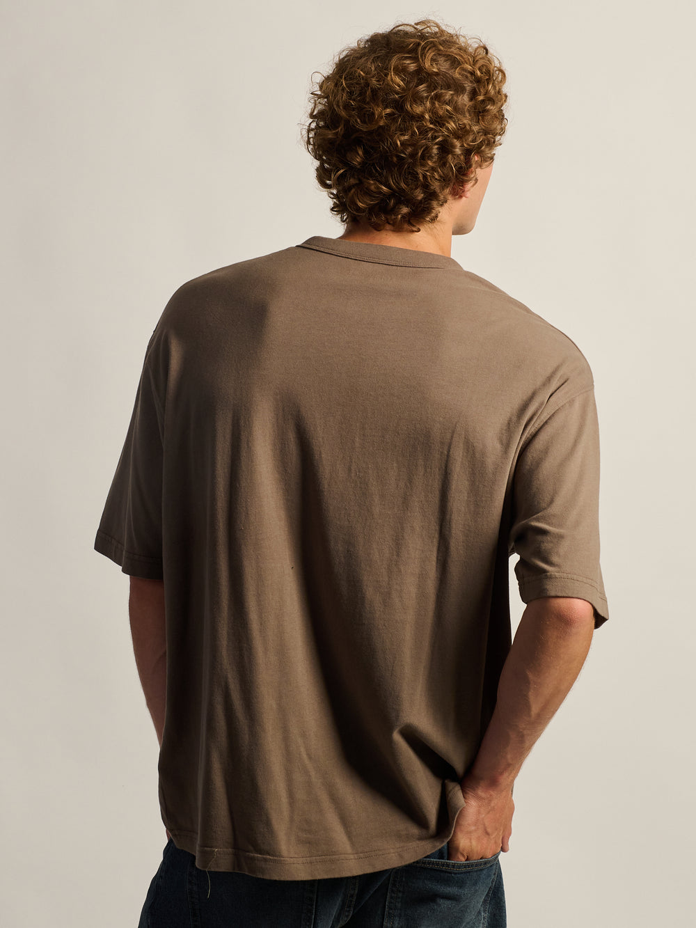 KOLBY T-SHIRT DE FOOTBALL COUPE AMPLE - MARRON