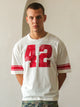 KOLBY KOLBY LOOSE FIT FOOTBALL TEE - WHITE - Boathouse
