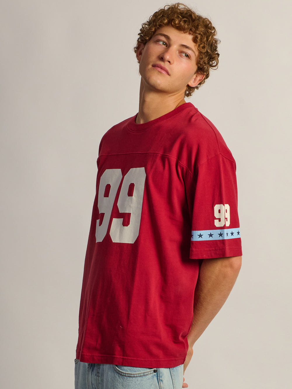KOLBY T-SHIRT DE FOOTBALL COUPE AMPLE - ROUGE