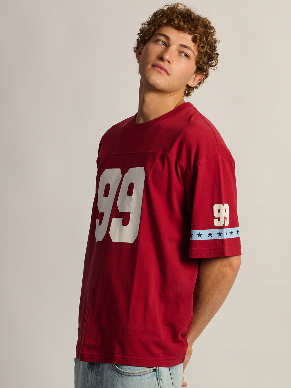 KOLBY T-SHIRT DE FOOTBALL COUPE AMPLE - ROUGE