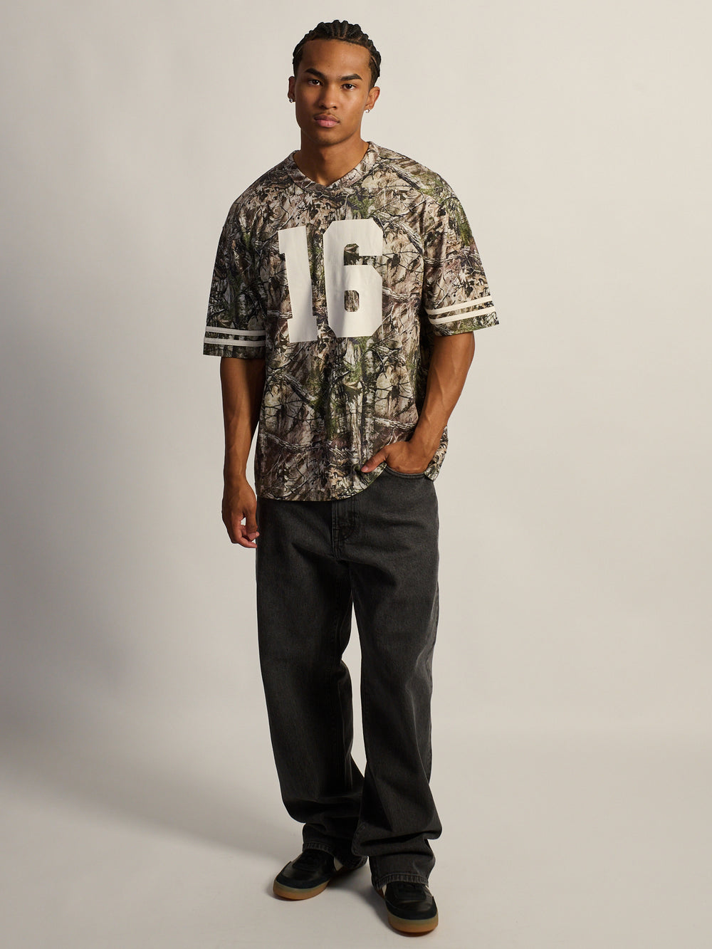 T-SHIRT DE FOOTBALL COUPE AMPLE KOLBY - CAMOUFLAGE