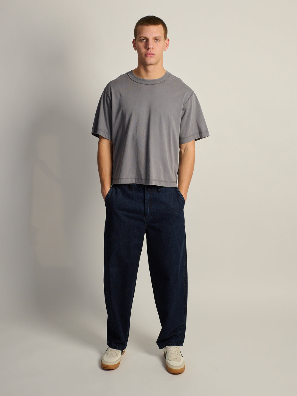 KOLBY SHORT CUT VINTAGE TEE - CHARCOAL