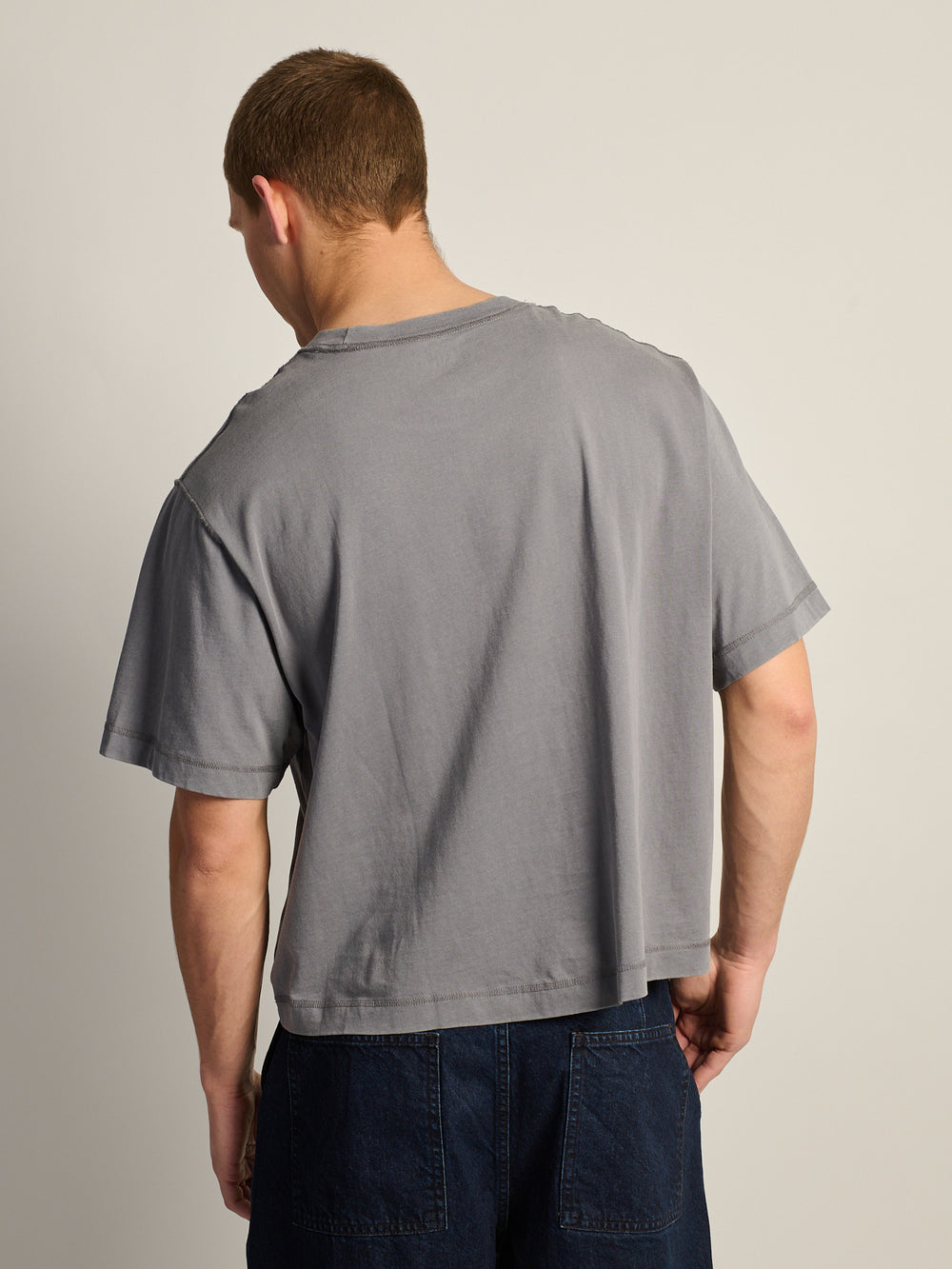 KOLBY SHORT CUT VINTAGE TEE - CHARCOAL