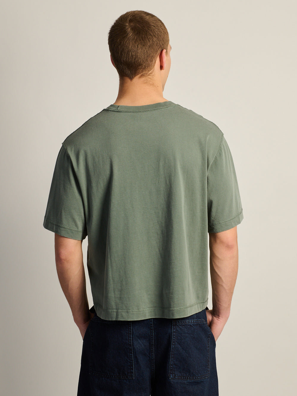 T-SHIRT COURT KOLBY VINTAGE - VERT