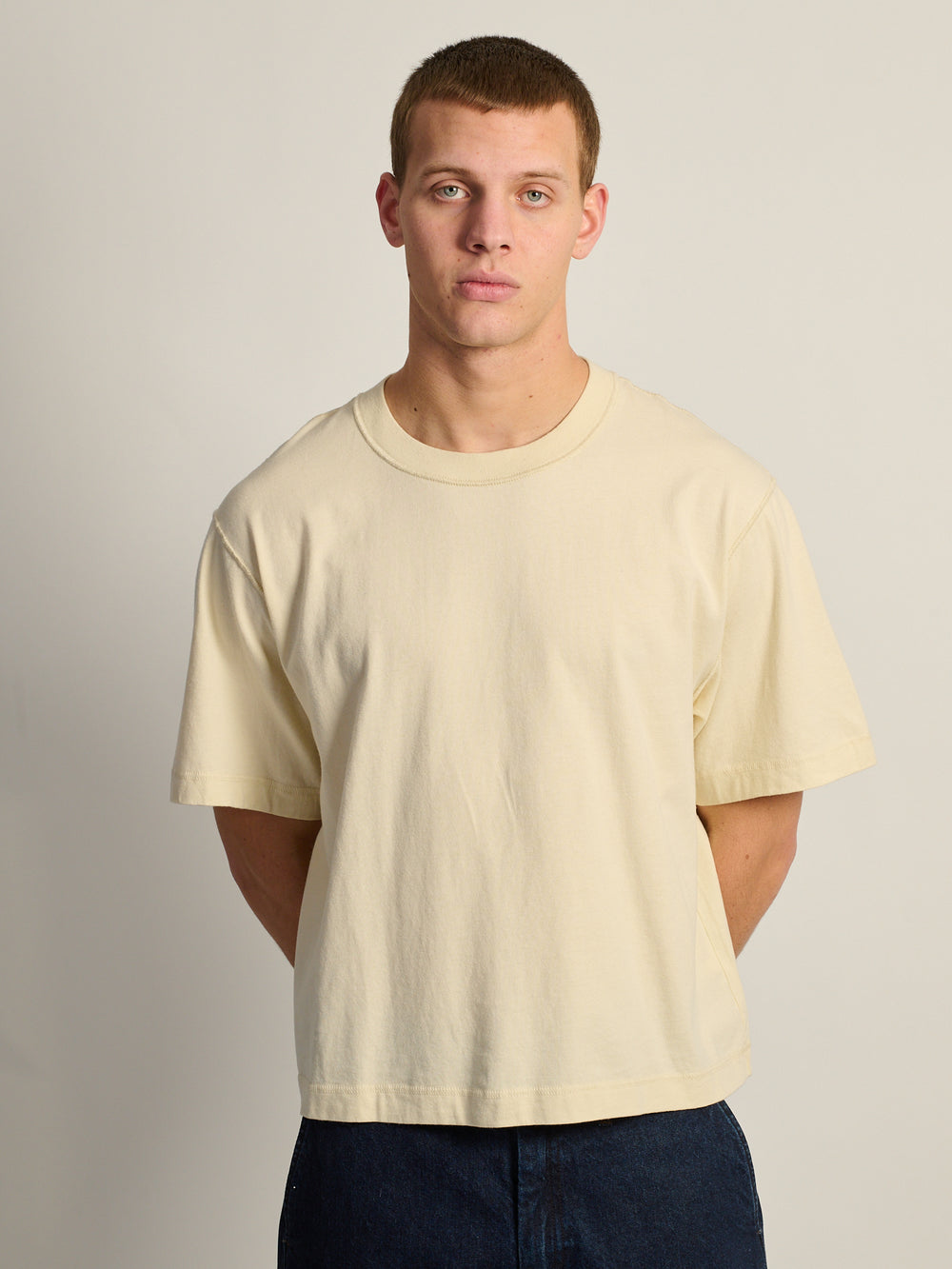 T-SHIRT COURT KOLBY VINTAGE - NATUREL