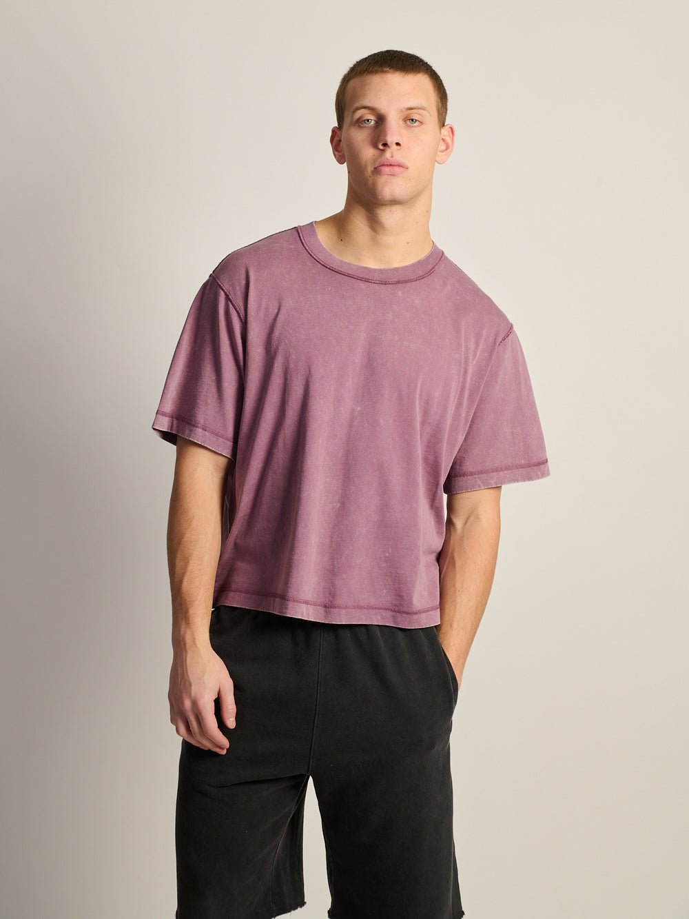 KOLBY SHORT CUT VINTAGE TEE - PURPLE