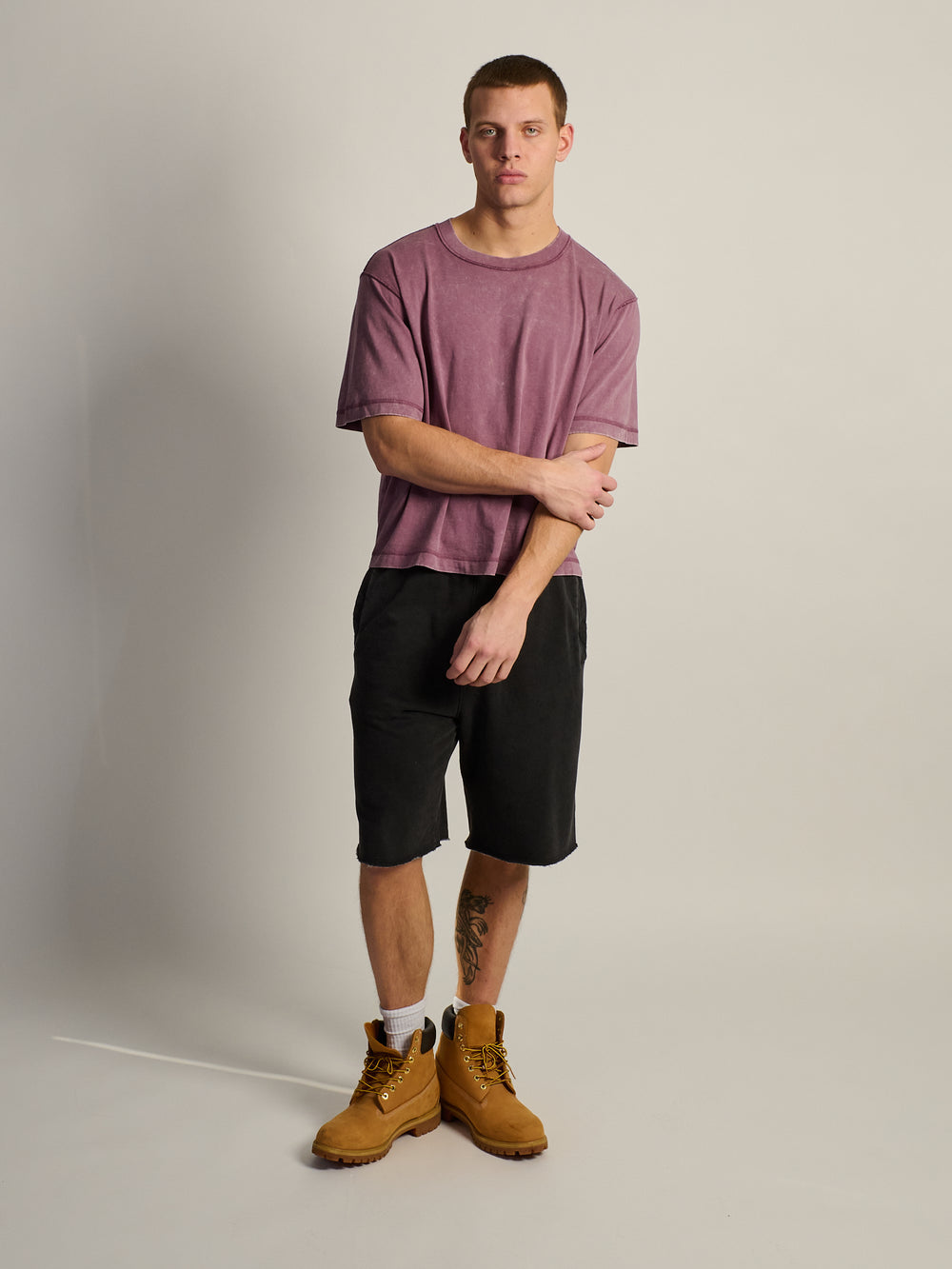 KOLBY SHORT CUT VINTAGE TEE - PURPLE