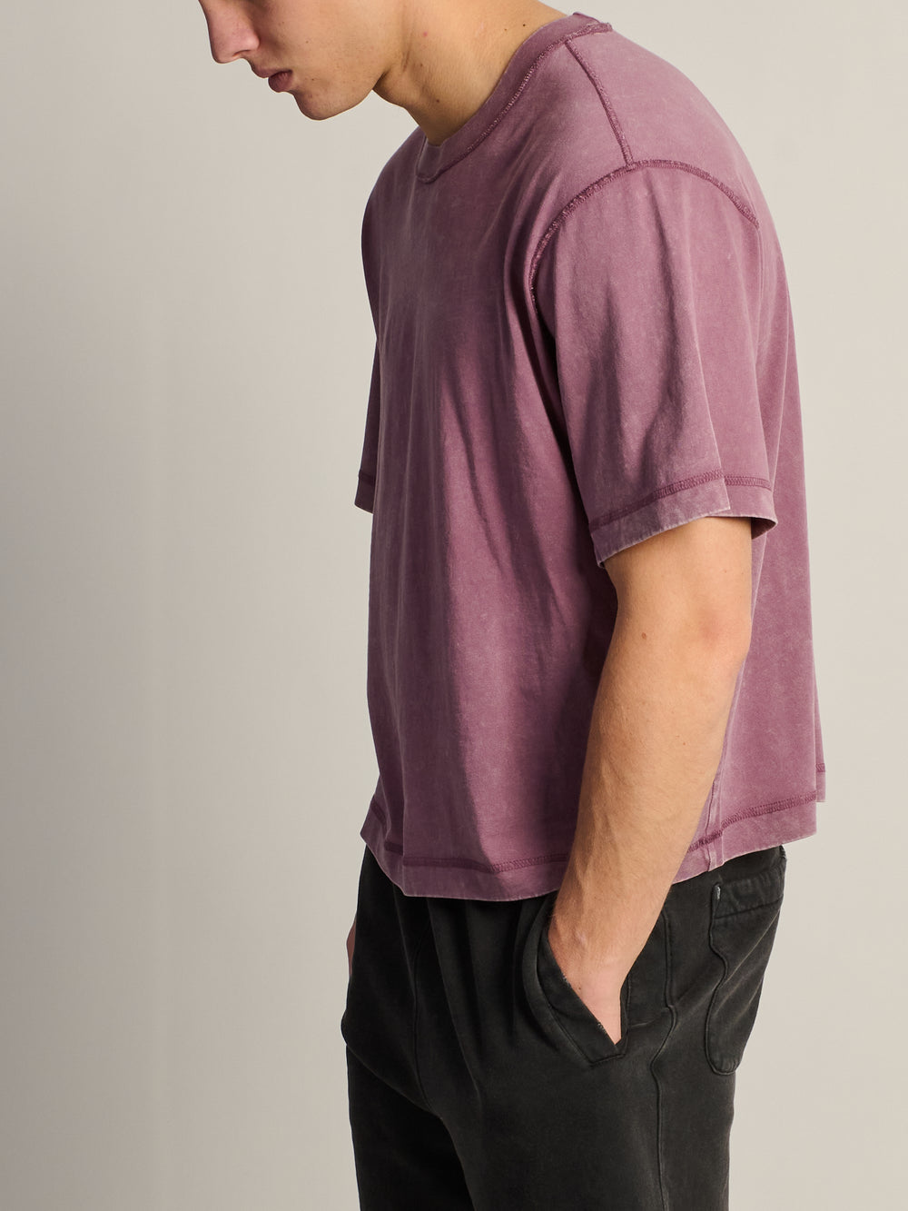 KOLBY SHORT CUT VINTAGE TEE - PURPLE