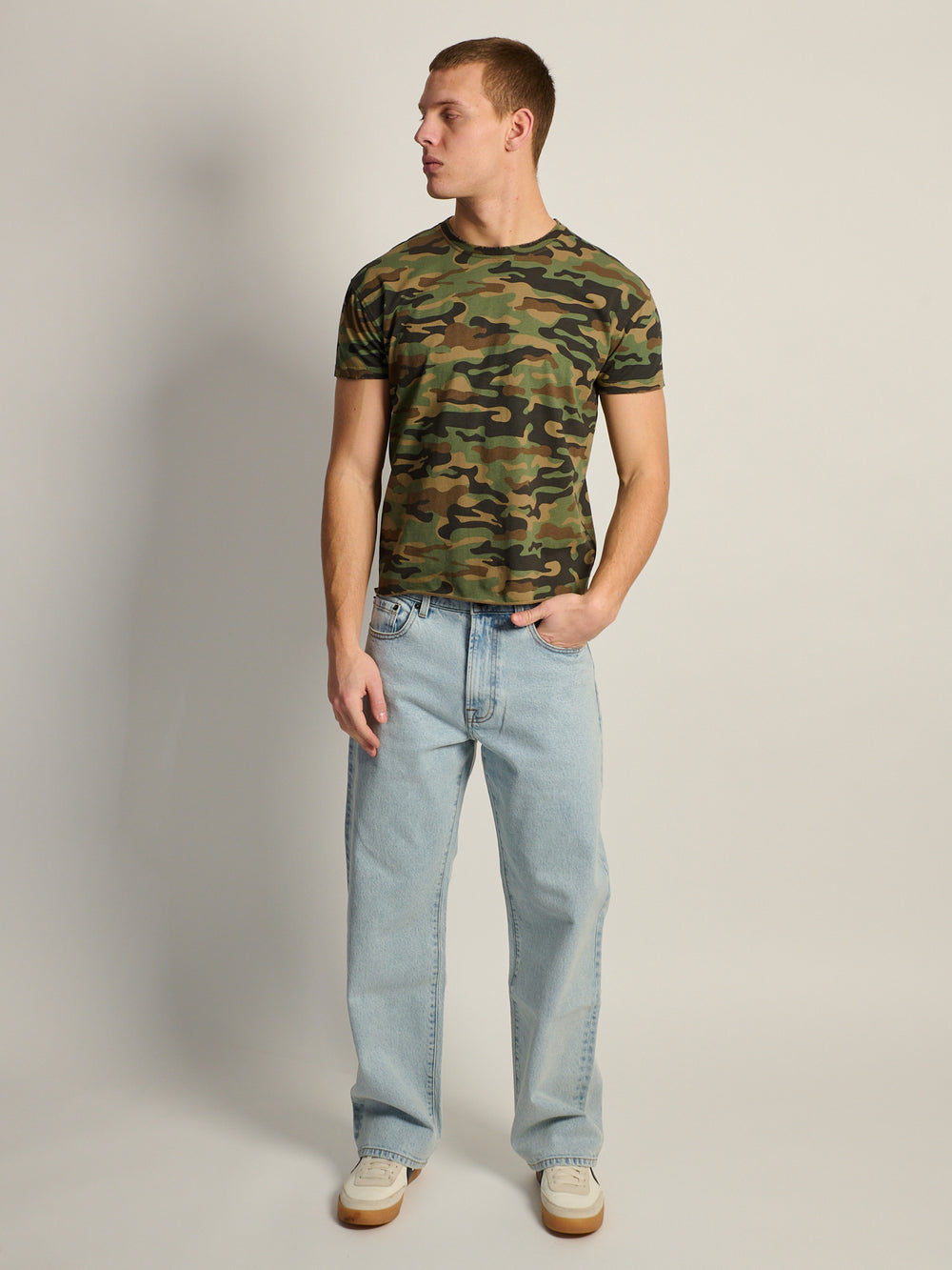 KOLBY SHORT CUT MUSCLE TEE - CAMOUFLAGE