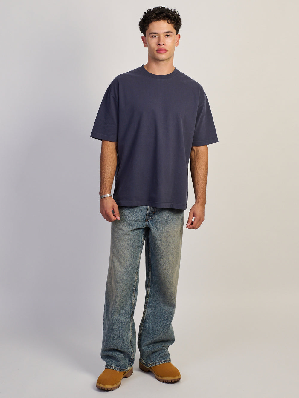 T-SHIRT KOLBY PREMIUM EN COTON ÉPAIS - GRIS CHARBON MARINE