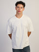 KOLBY CONTRAST STITCH T-SHIRT - OFF WHITE