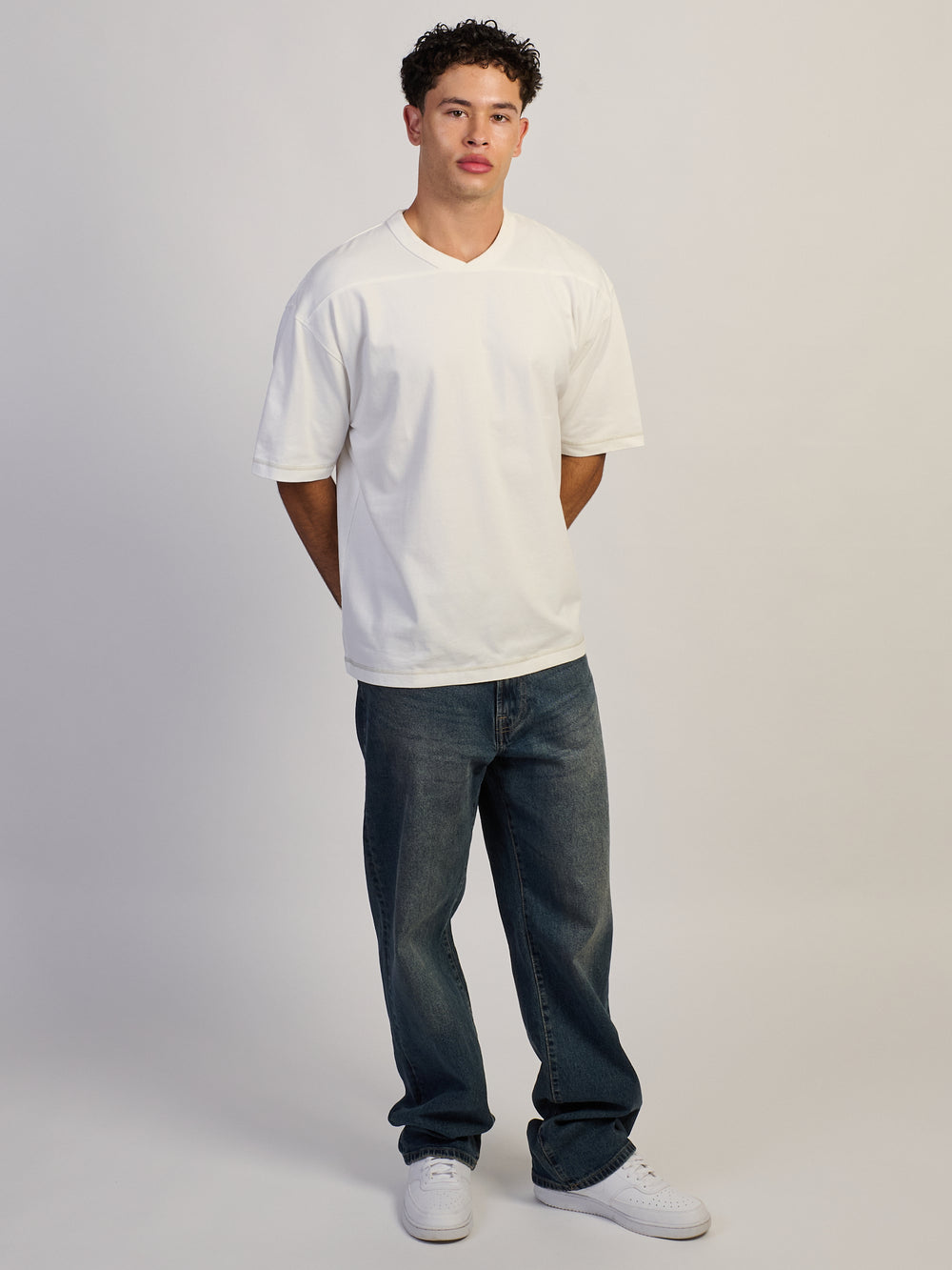 KOLBY KOLBY CONTRAST STITCH T-SHIRT - OFF WHITE - Boathouse