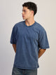 T-SHIRT KOLBY À SURPIQÛRES CONTRASTANTES - BLEU